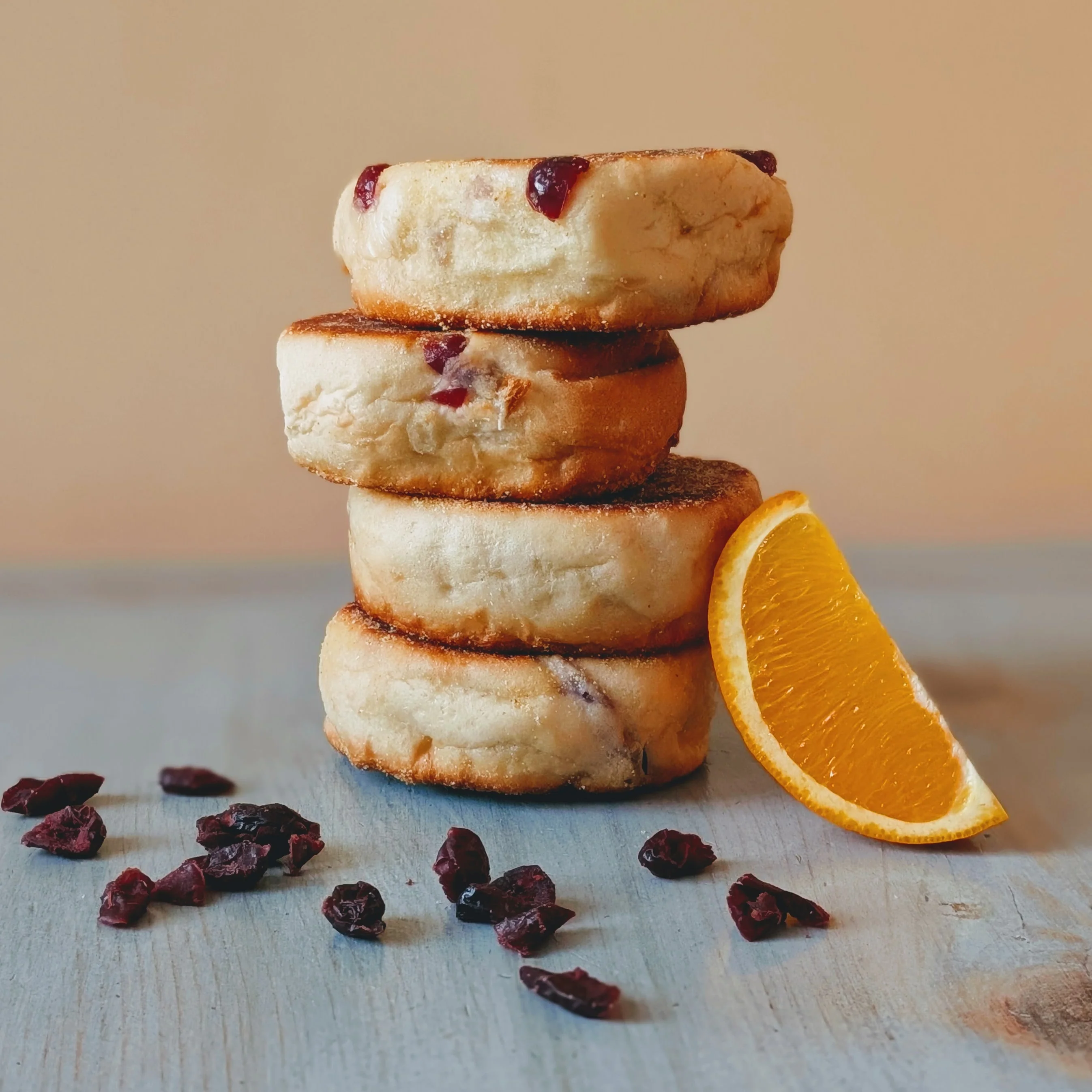 Orange Cranberry English Muffins (4-pack)